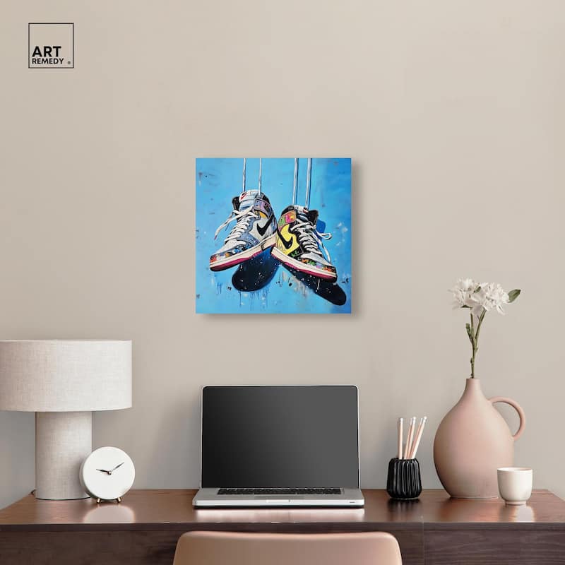 Sneakers and Laces Canvas by Art Remedy, Gallery Wrapped