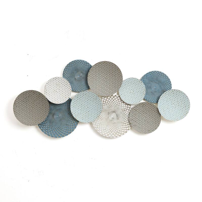 Distressed Multi-Color Pastels Abstract Metal Wall Decor