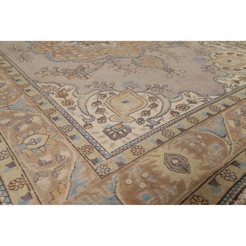 Tabriz Persian Area Rug Hand-Knotted Bedroom Wool Carpet - 6'6"x 9'5"