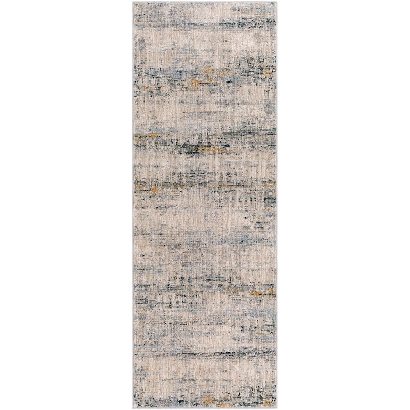 Artistic Weavers Wilhelmina Modern Area Rug - 2'7" x 10' Runner - Grey/Teal
