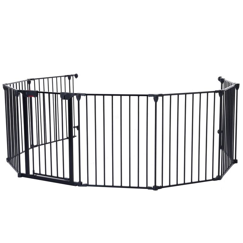 Mieres 200 "Extra Wide Dog Playpen, Collapsible Pet Playpen, Free-Standing Self-Closing Pet Safety Gate, 8-Board Play Fence