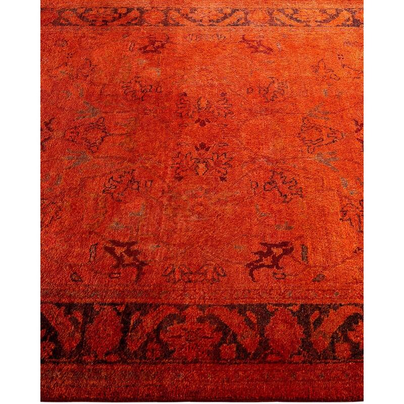 Contemporary Overdyed Wool Hand Knotted Area Rug - 4' 1" x 6' 1"