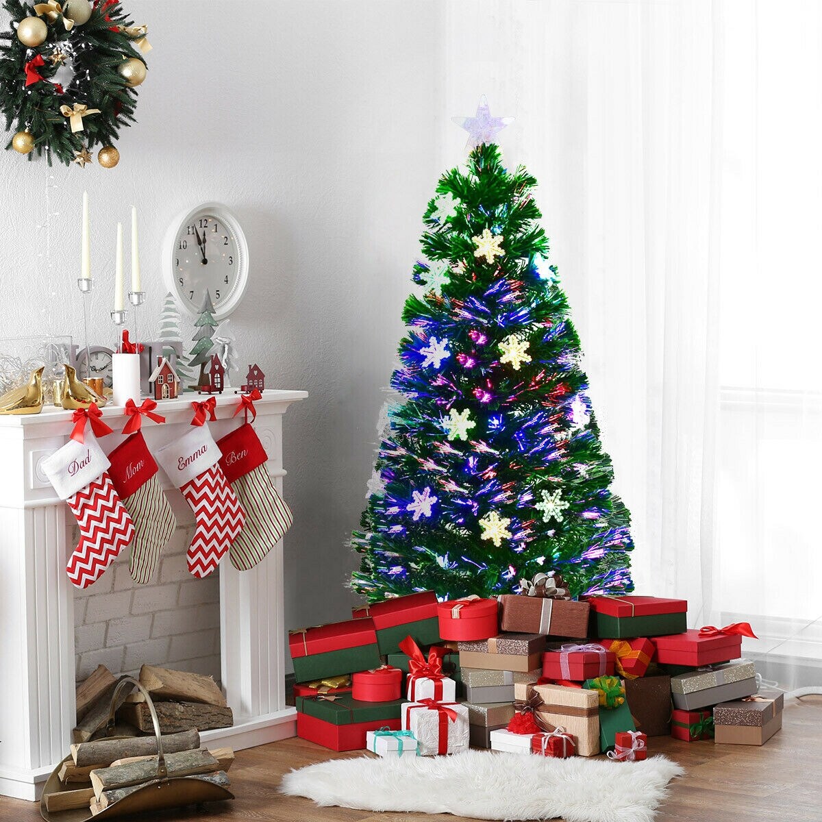 4 foot fiber optic christmas tree discount