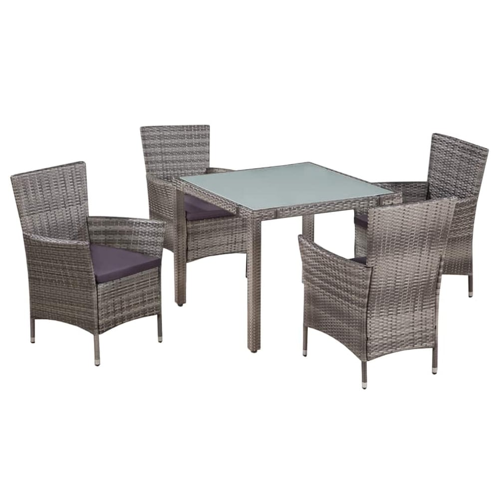 home 2 seater rattan effect balcony set