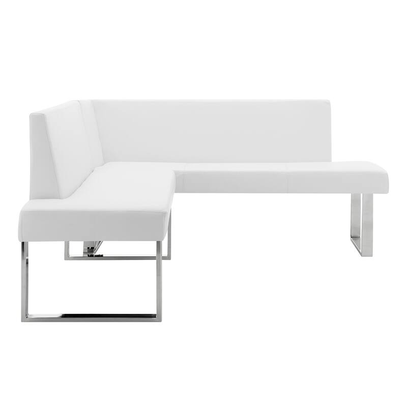 Strick & Bolton Natalia Faux Leather Corner Sofa Dining Bench