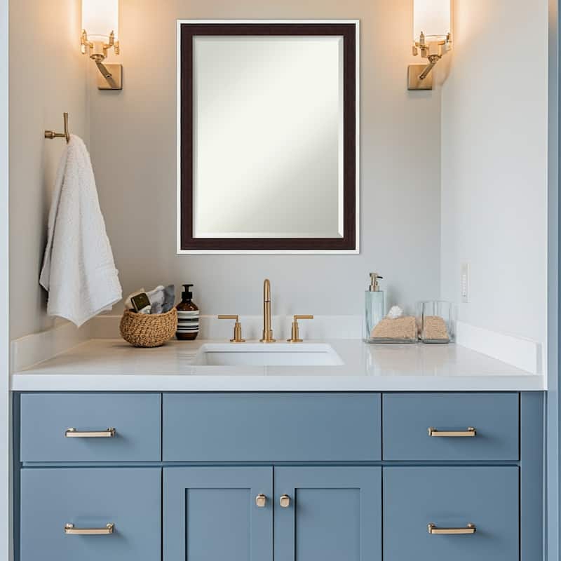 Maya Beveled Framed Bathroom Vanity Wall Mirror