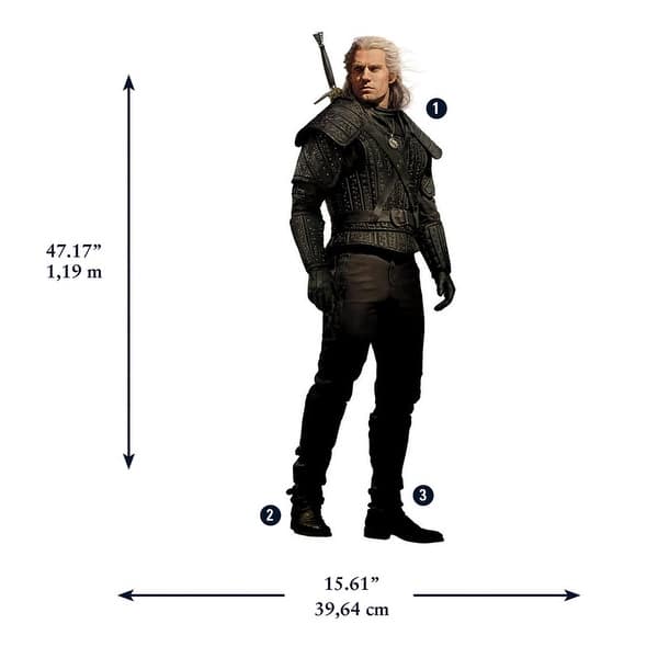 dimension image slide 0 of 2, The Witcher Geralt Giant Wall Decals by RoomMates