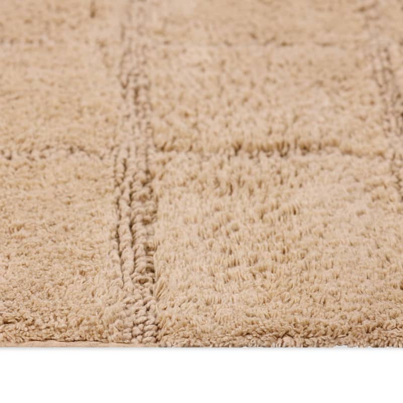 Superior Cotton Checkered 2-piece Non-skid Bath Rug Set