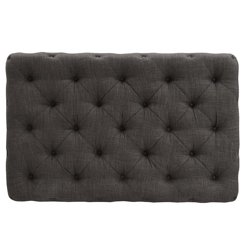 Knightsbridge Rectangular Tufted Ottoman with Casters by iNSPIRE Q Artisan