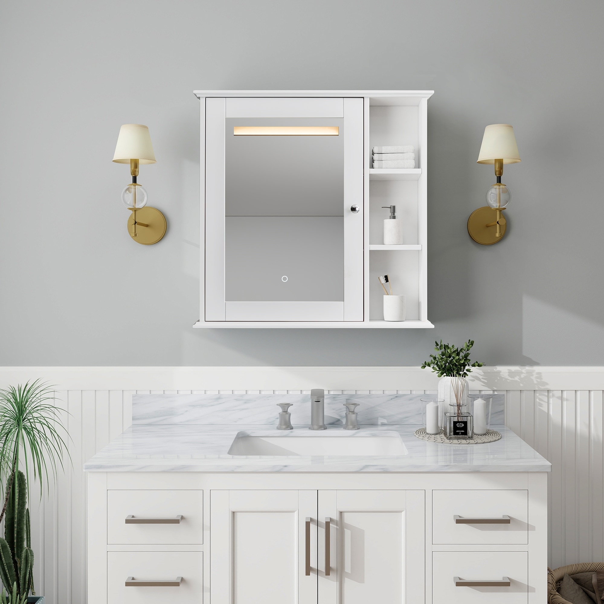 Medicine cabinet sales on side wall