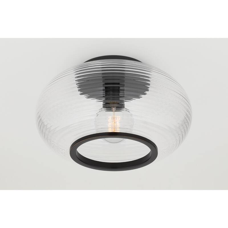 Mitzi by Hudson Valley Maggie 1-Light Flush Mount with Clear Glass