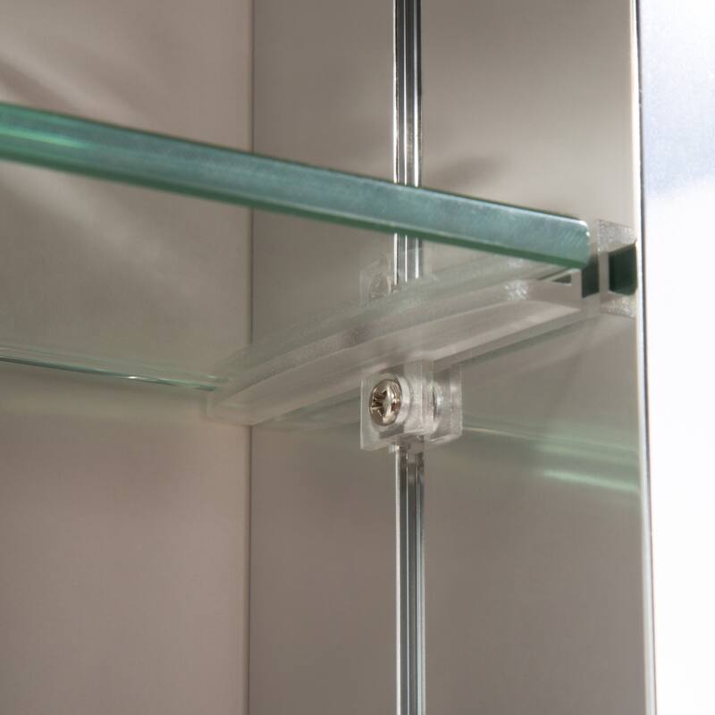 24 in. W x 30 in. H Rectangular Modern Metal Framed Wall Mount or Recessed Bathroom Medicine Cabinet with Mirror