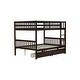 preview thumbnail 17 of 18, Functional Full over Full Bunk Bed with Drawers and Detachable Design,Espresso