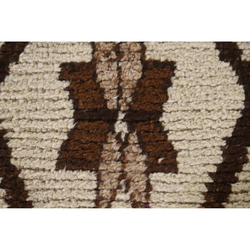Natural Dye Anatolian Oriental Runner Rug Hand-knotted Wool Carpet - 3'5"x 10'7"
