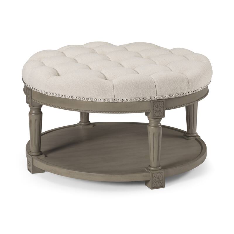 Maven Lane Mesa Round Upholstered Coffee Table