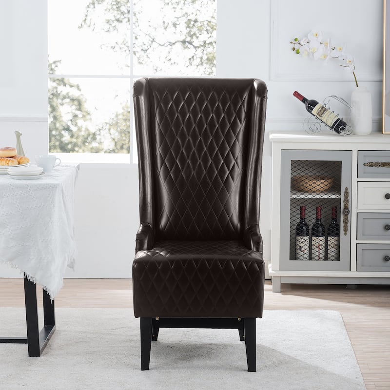 Christopher Knight Home - Evelyn High-Back Upholstered Wingback Accent Chair with Wooden Legs