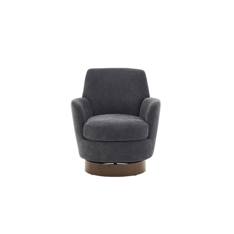 Sofa and Comfortable Swivel Barrel Chair with Gold Stainless Steel Base 