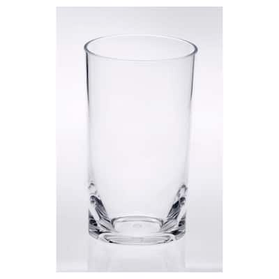 Oval Halo Tritan Glasses Drinking Set of 4 Hi Ball (15oz), Plastic Drinking Glasses, BPA Free Cocktail Glasses