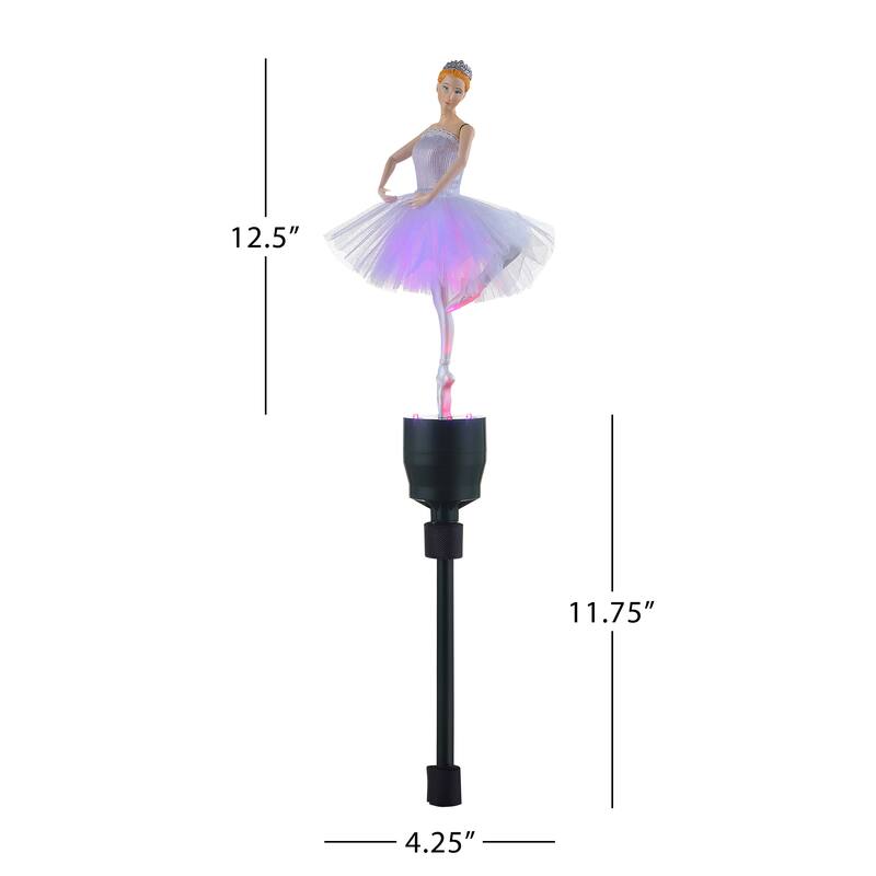 12.5" Animated Fiber-Optic Ballerina Tree Topper