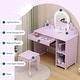 preview thumbnail 15 of 22, Kids Vanity Desk with Mirror and Lights