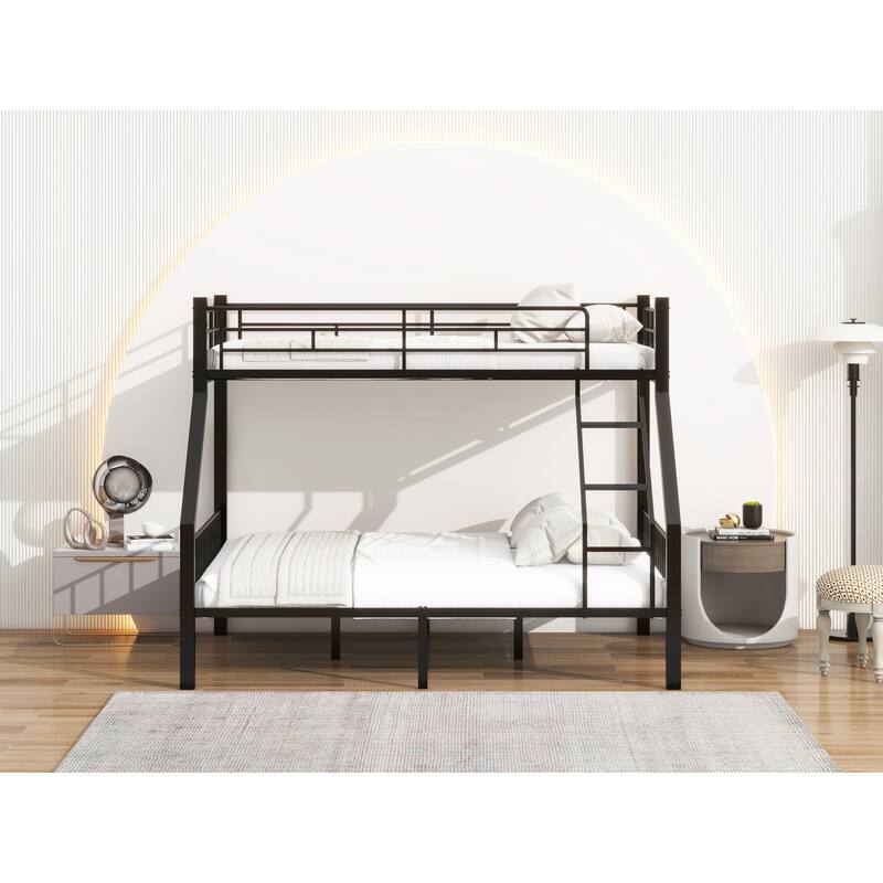 Heavy-Duty Metal Bunk Bed - Sturdy Metal Frame, Easy Assembly, Enhanced Safety for Kids/Adults