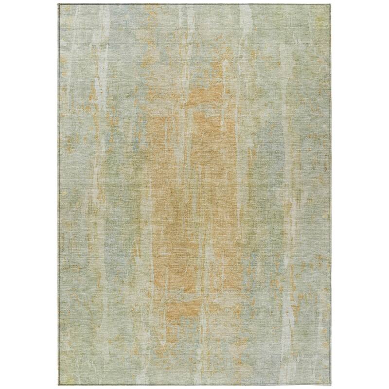 Machine Washable Indoor/ Outdoor Vintage Ombre Chantille Rug