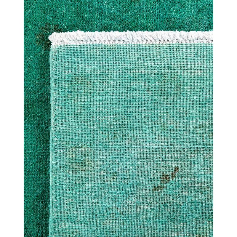 Contemporary Overdyed Wool Hand Knotted Area Rug - 9' 0" x 11' 10"