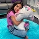 preview thumbnail 3 of 3, Shamzees: Unicorn - White & Purple - Plush Pillow Cover