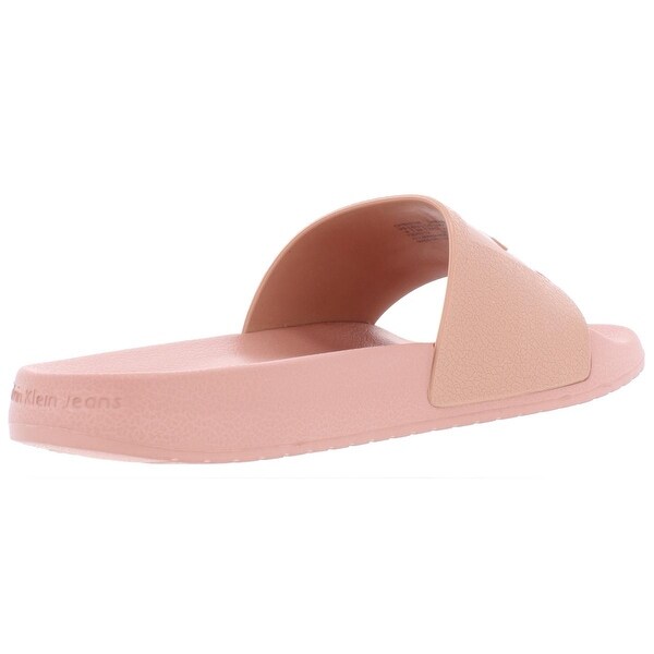 pink calvin klein slides