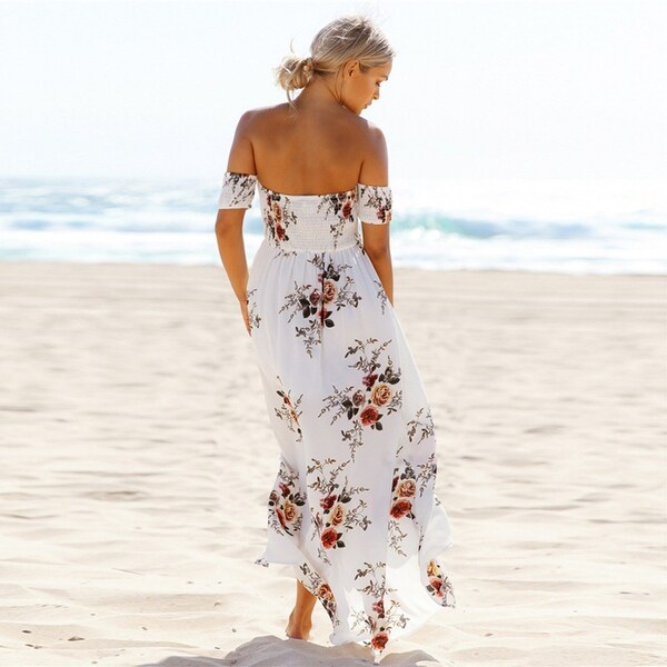boho maxi dress off shoulder