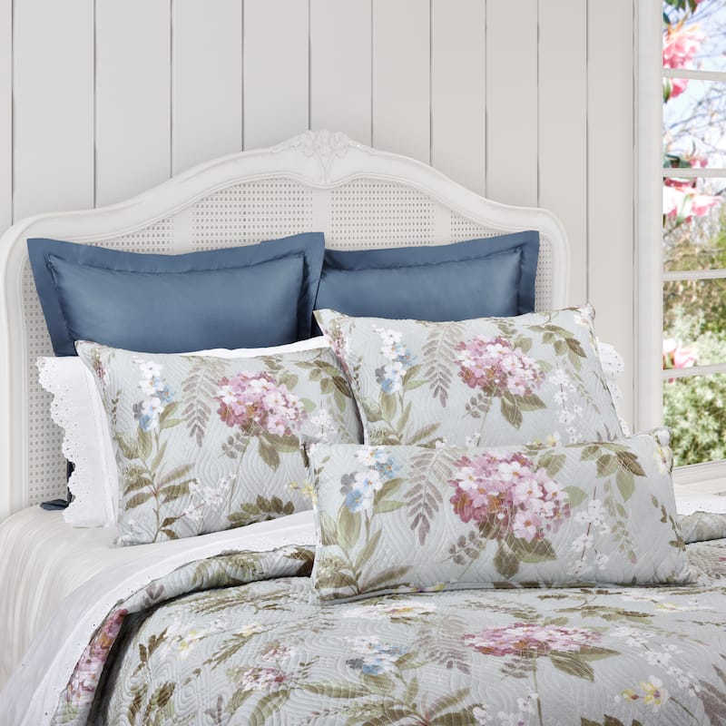 Sara Quilted Boudoir Decorative Throw Pillow - Polyester - Sea Foam - Accent