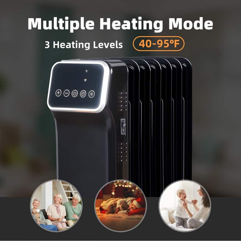 1500-Watt Smart Oil Filled Radiator Heater with WiFi