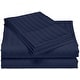 preview thumbnail 13 of 21, 1200 Thread Count Cotton Deep Pocket Luxury Hotel Stripe Sheet Set Navy - California King