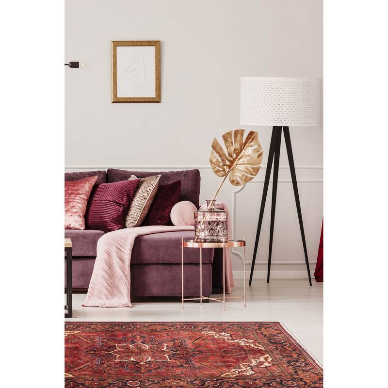 ECARPETGALLERY Hand-knotted Sarabi Dark Red Wool Rug - 6'8 x 9'6