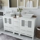 preview thumbnail 7 of 28, Vanity Art 60" Double Sink Bathroom Vanity Set with Engineered Marble Top and Free Mirror - 60 W X 18.5 D X 31.1 H