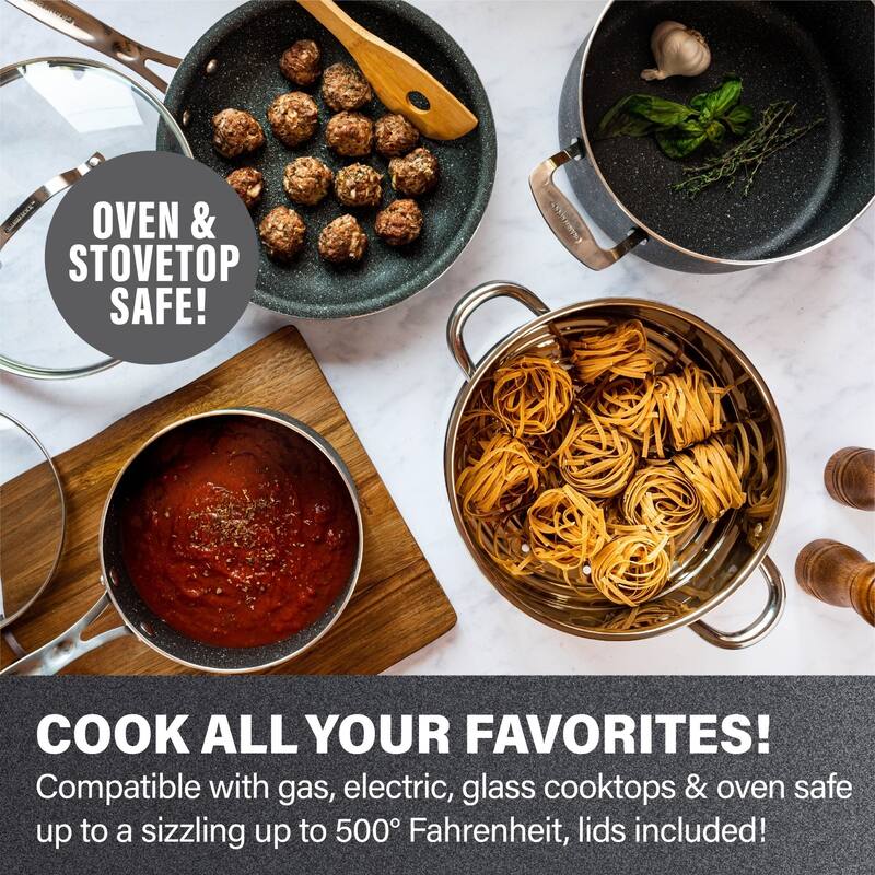 Granitestone 20 Piece Nonstick Aluminum Cookware and Bakeware Set