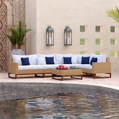 Mili 6 Piece Sunbrella Outdoor Patio Sectional and Table
