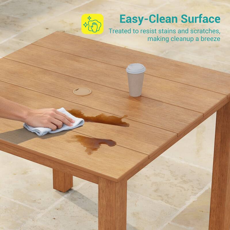 HIPS Outdoor Dining Set All-weather Patio Table and Chairs(Set of 5)