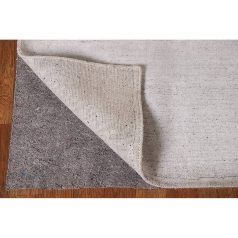 Hand Knotted Oriental 100% Wool Carpet Tribal Contemporary Beige & Ivories Gabbeh Area Rug - 5' 8'' X 5' 4''