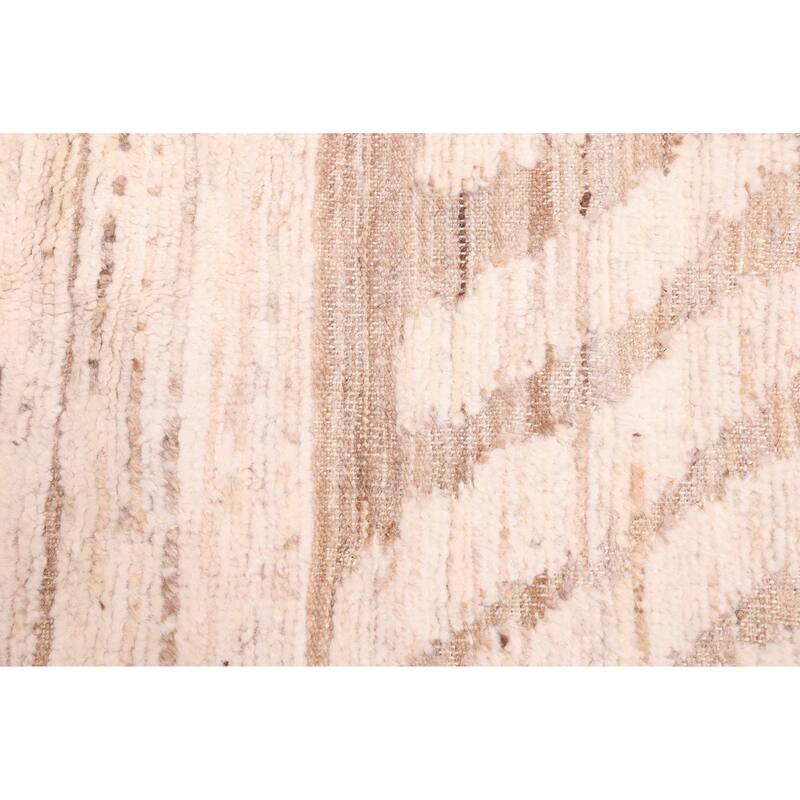 ECARPETGALLERY Hand-knotted Pak Finest Marrakesh Brown, Ivory Wool Rug - 9'1 x 12'11