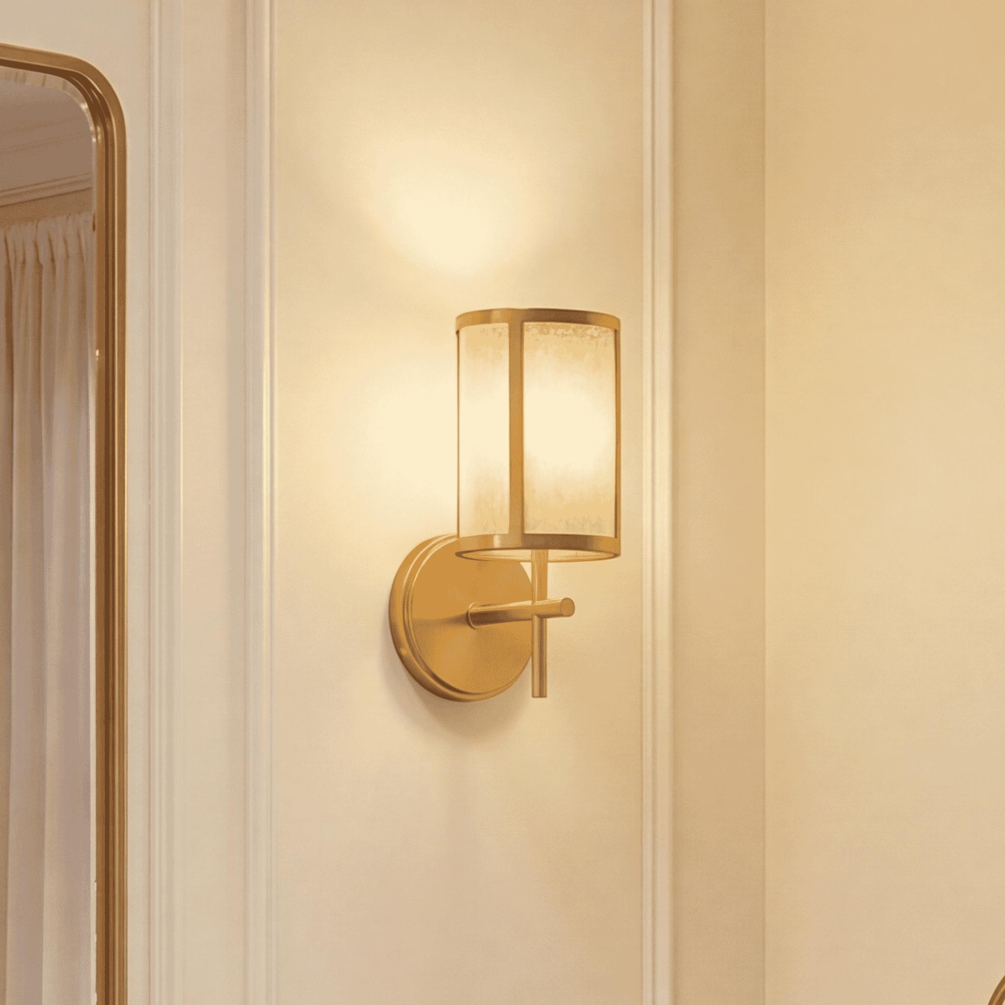 Camden 1-Light Wall Sconce in Warm Brass