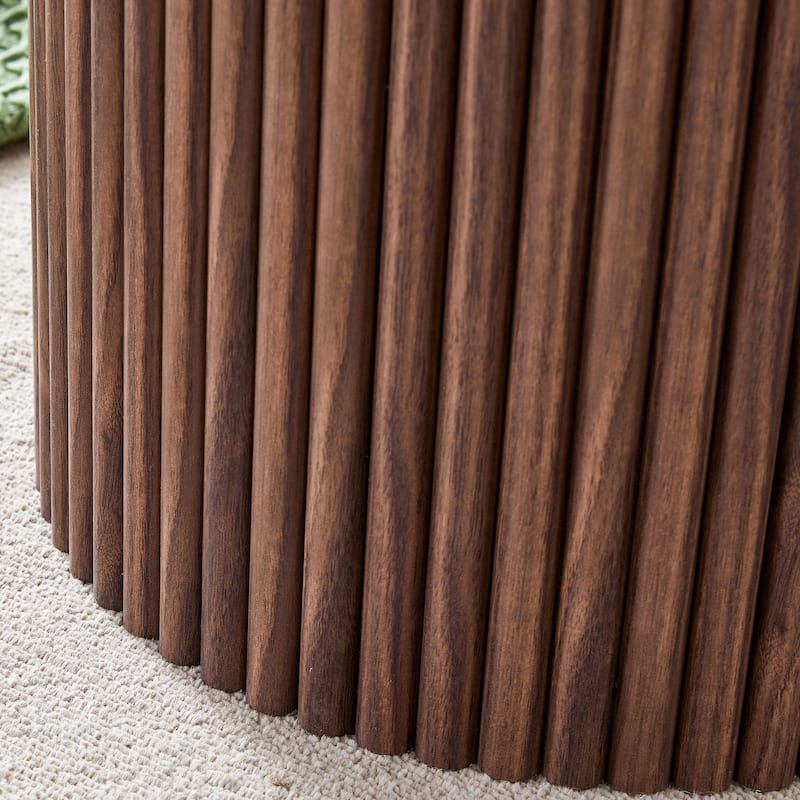 27.5" MDF Coffee Table with Roman Column Legs and Hidden Storage for Living Room