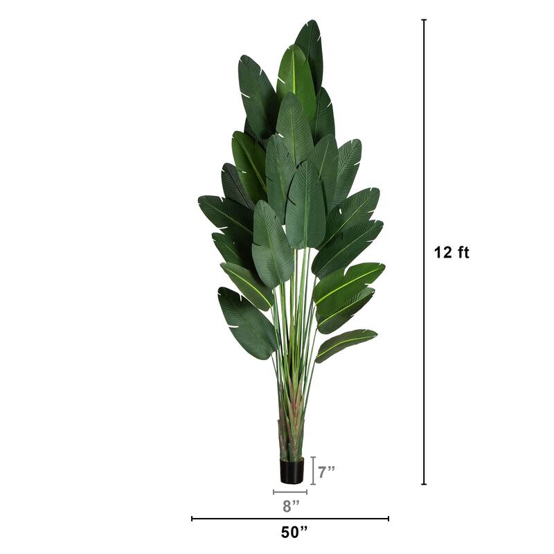 12-ft Artificial Travelers Palm Tree - Green