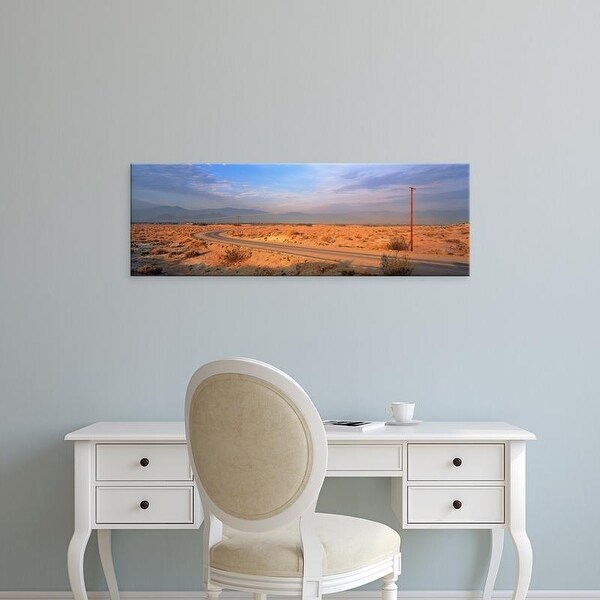 Easy Art Prints Panoramic Images's 'Road Desert Springs CA' Premium Canvas Art