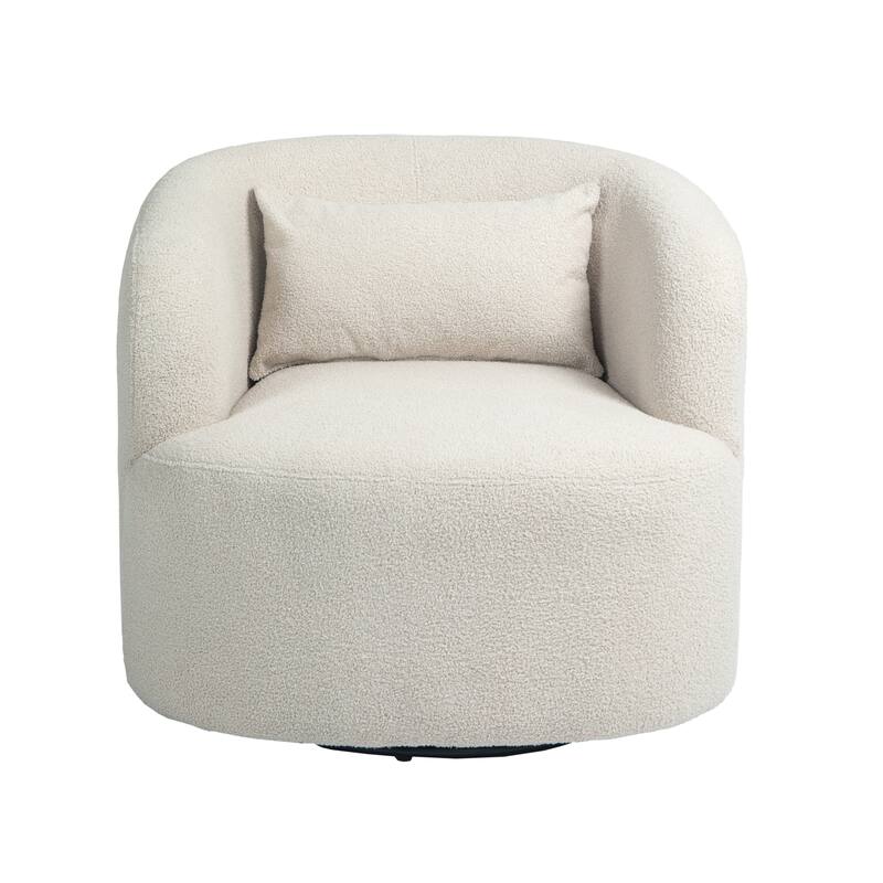 Modern 360-degree Rotation Teddy Barrel Chairs