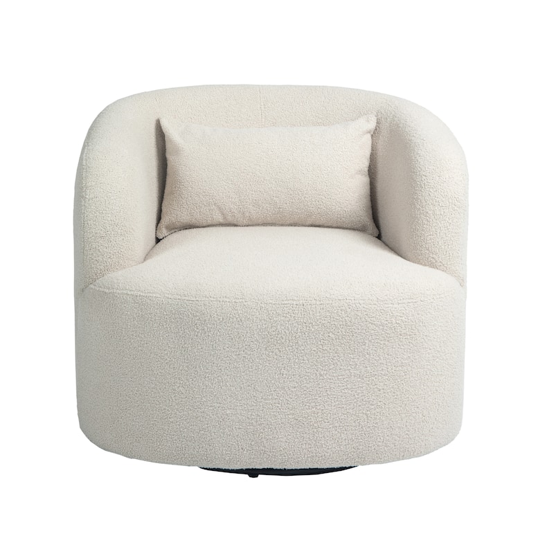 Single Accent Chair Teddy Swivel Barrel Chairs
