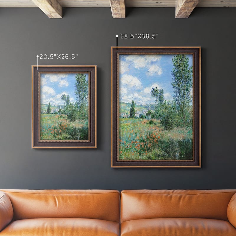 View of Vétheuil Premium Framed Canvas- Ready to Hang