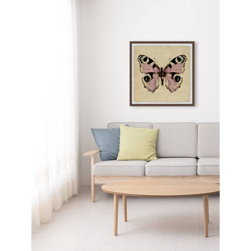 Pink and Black Spotted Framed Print