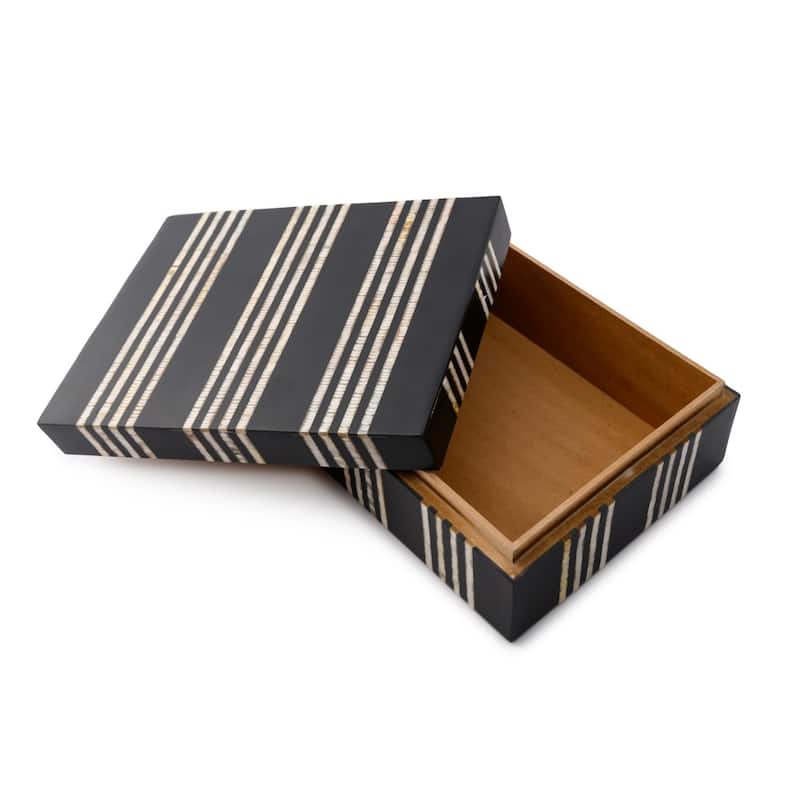 Large Rectangular Storage Box - 8" - Black