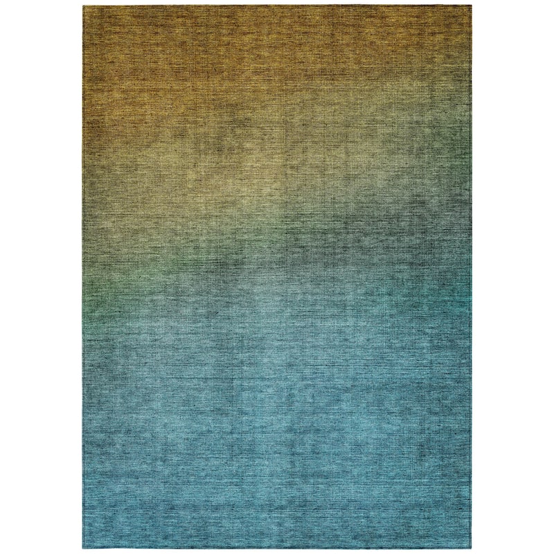 HomeRoots Ombre Transitional Rectangle Outdoor Rug